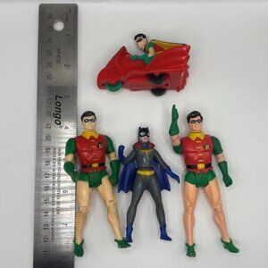 Vintage 80's 90'sBatman Action Figure Lot - Robin x 3 Batgirl